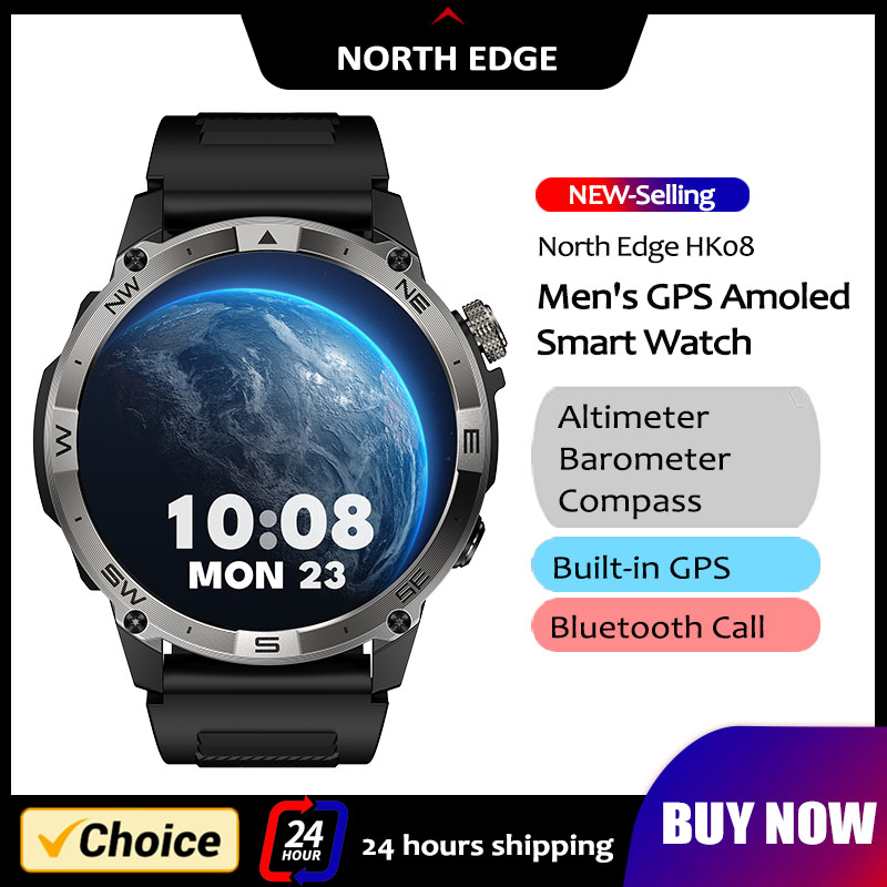 Hybrid Smartwatch - NORTH EDGE 남성용 GPS 스포츠 스마트