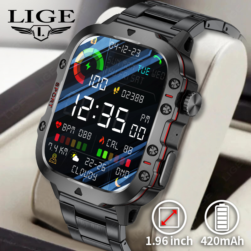 Smartwatch Rugged Watches For Men - 2026 견고한 군용 피트니스 스마트 워치