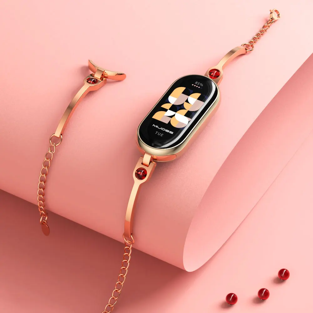 Smartwatch Watches Girls - Xiaomi Mi Band 8용 스테인레스 스틸
