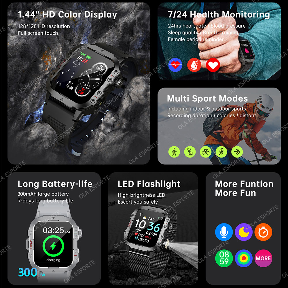 2026 새로운 견고한 군용 GPS 스마트 시계 남성  - Smartwatch Rugged Watches For Men 리뷰 및 가격