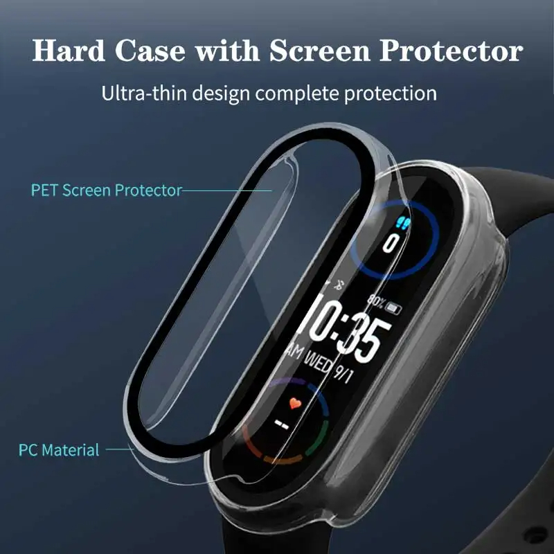 샤오미 미 밴드 10 9 8용 강화유리+PC 케이스 커 - Smartwatch Watches Price 리뷰 및 가격
