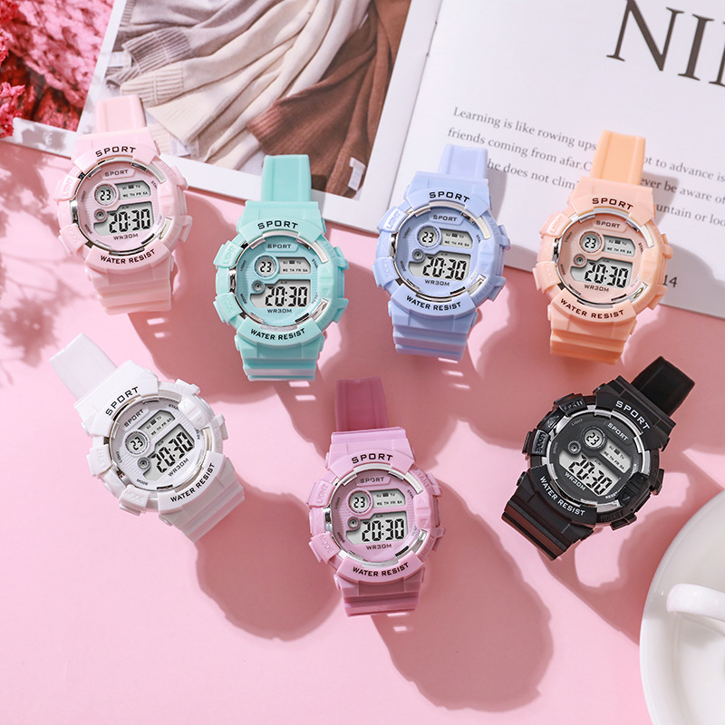 패션 키즈 시계 빛나는 방수 스포츠 디지털 시계 알람  - Smartwatch Watches Girls 리뷰 및 가격