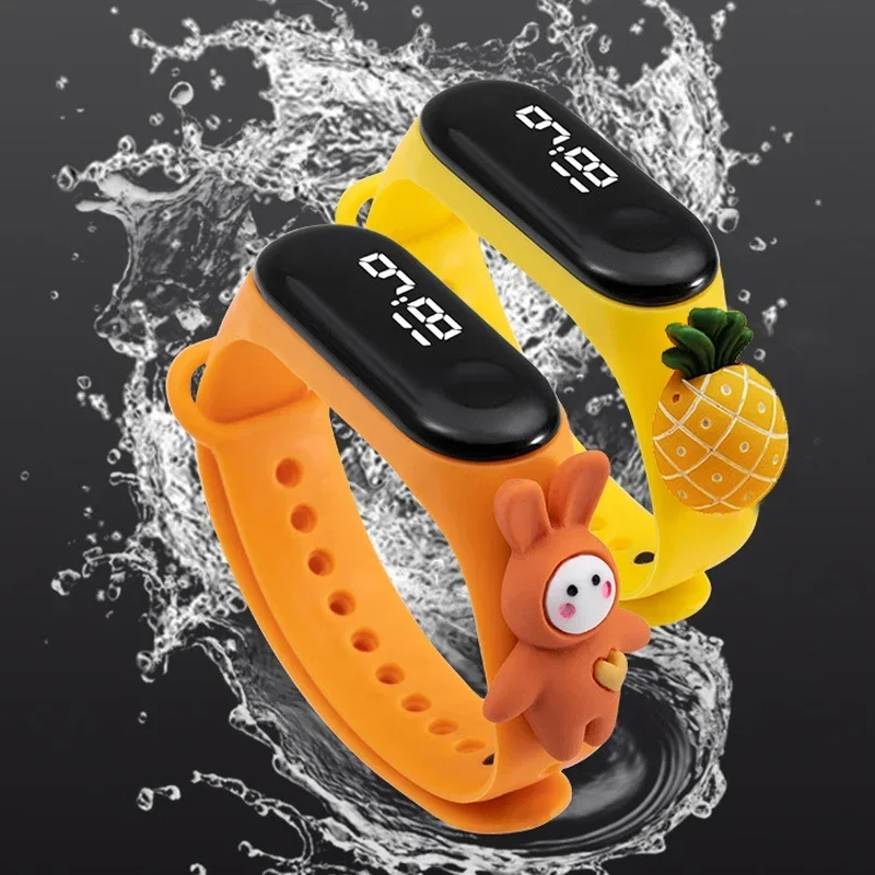 방수 어린이 스마트 터치 LED 시계 만화 작은 동물  - Smartwatch Watches Girls 리뷰 및 가격