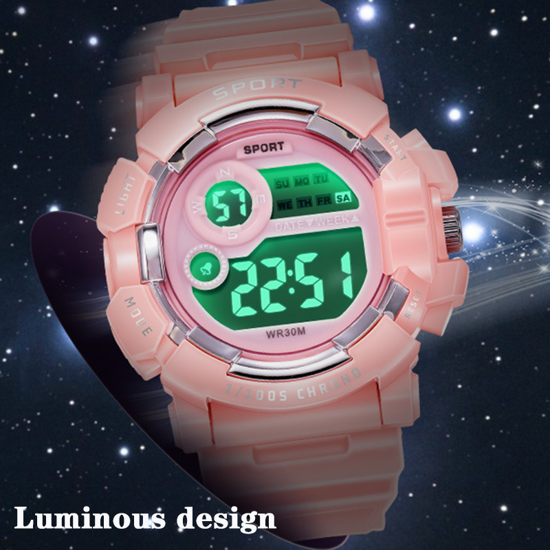 YIKAZE 어린이 시계 패션 빛나는 방수 알람 시계  - Smartwatch Digital Watches For Kid Boy 리뷰 및 가격