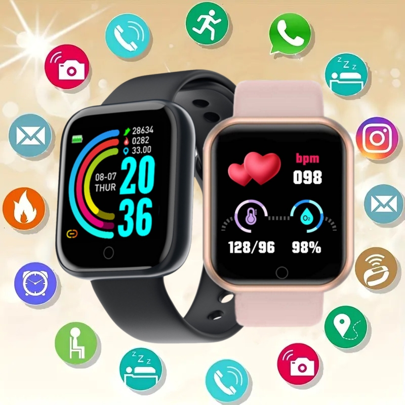 스마트 워치 메시지 알림 음악 제어 칼로리 거리 피트니 - Smartwatch Watches Girls 리뷰 및 가격