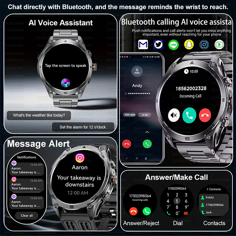 T-Rex 3 밀리터리 등급 1000mAh 배터리 스마 - Smartwatch Rugged Watches For Men 리뷰 및 가격