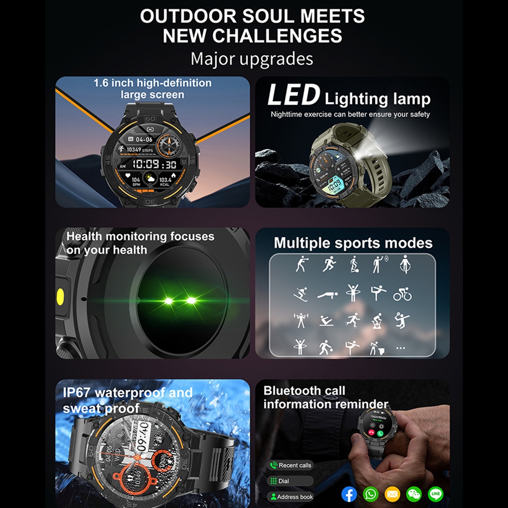 야외용 군사용 러기드 스마트워치 남성용 GPS 스포츠  - Smartwatch Rugged Watches For Men 리뷰 및 가격