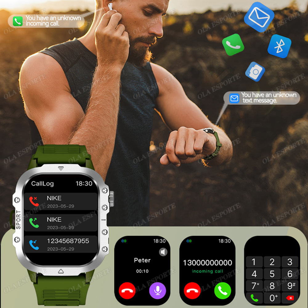 새로운 견고한 군용 손전등 스마트워치 2026 남성용  - Smartwatch Rugged Watches For Men 리뷰 및 가격