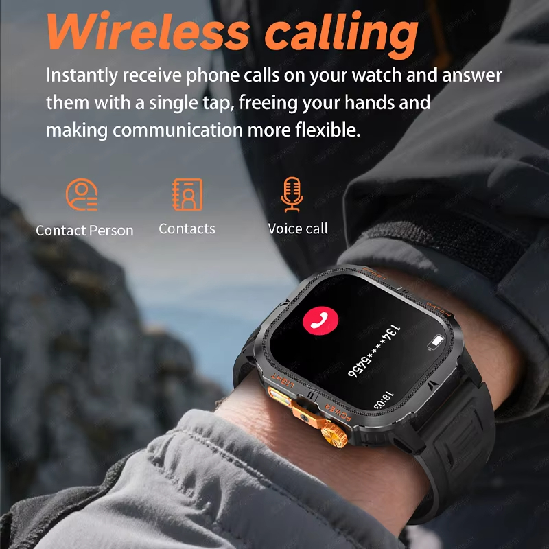 2026년형 러기드 1200mAh 대용량 배터리 밀리터 - Smartwatch Rugged Watches For Men 리뷰 및 가격