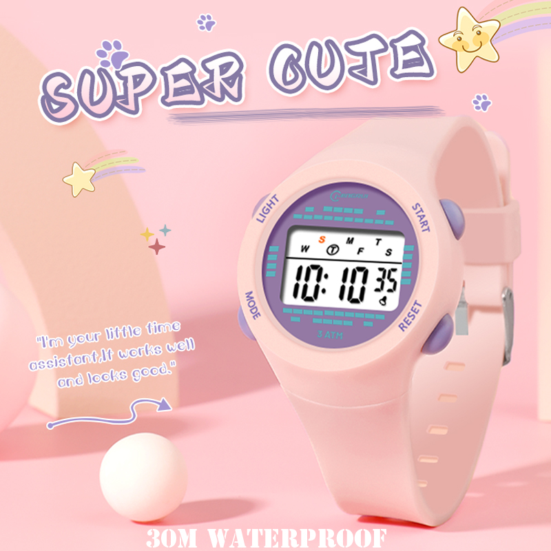 어린이 전자 시계 소녀 핑크 귀여운 중학교 소년 시계  - Smartwatch Digital Watches For Kid Boy 리뷰 및 가격