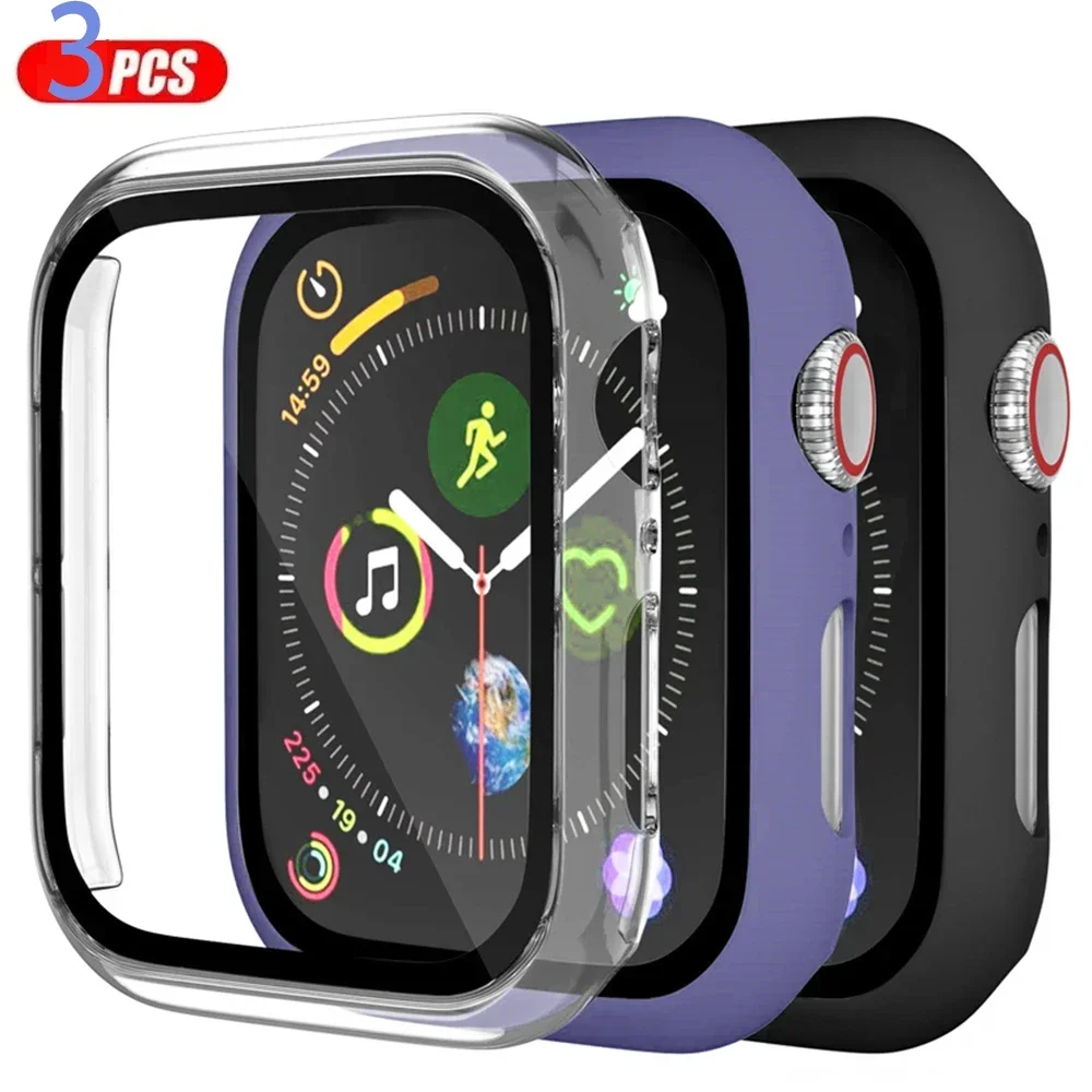 3 팩 유리 + 커버 Apple Watch 케이스 44 - Smartwatch Watches Price 리뷰 및 가격