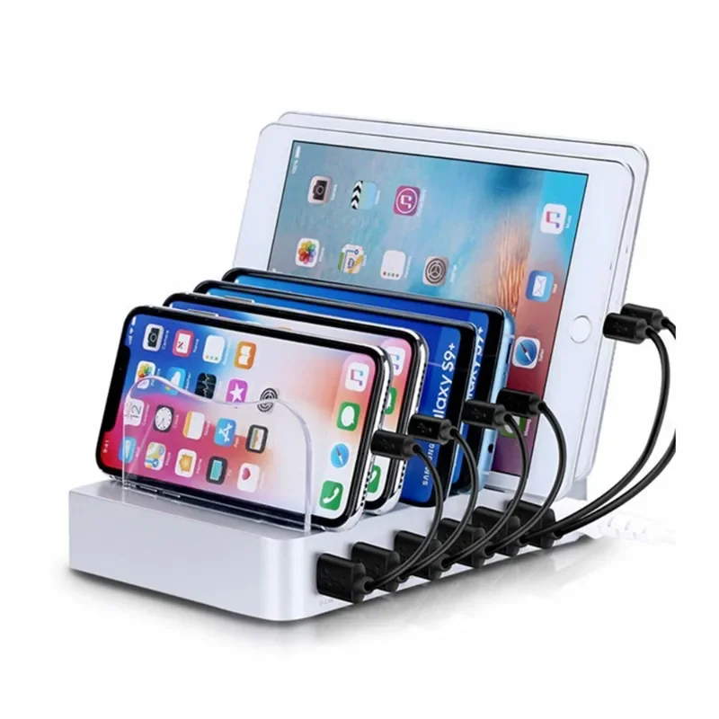 6USB 데스크탑 폰 거치대, 스마트 충전기, 6포트  - Smartwatch Phone Watches 리뷰 및 가격