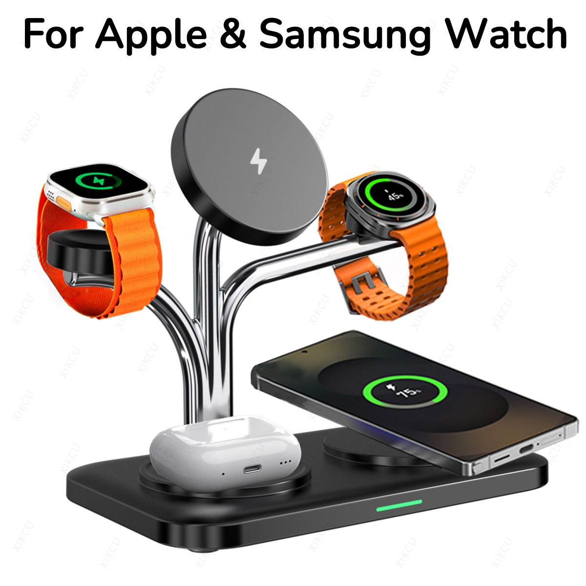 5 IN 1 마그네틱 무선 충전기 듀얼 폰 및 시계 고 - Smartwatch Phone Watches 리뷰 및 가격