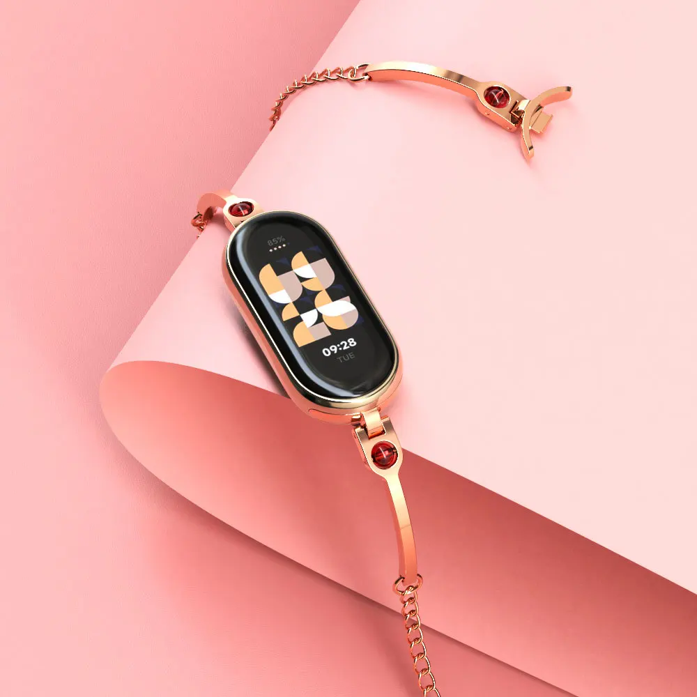 Xiaomi Mi Band 8용 스테인레스 스틸 교체  - Smartwatch Watches Girls 리뷰 및 가격