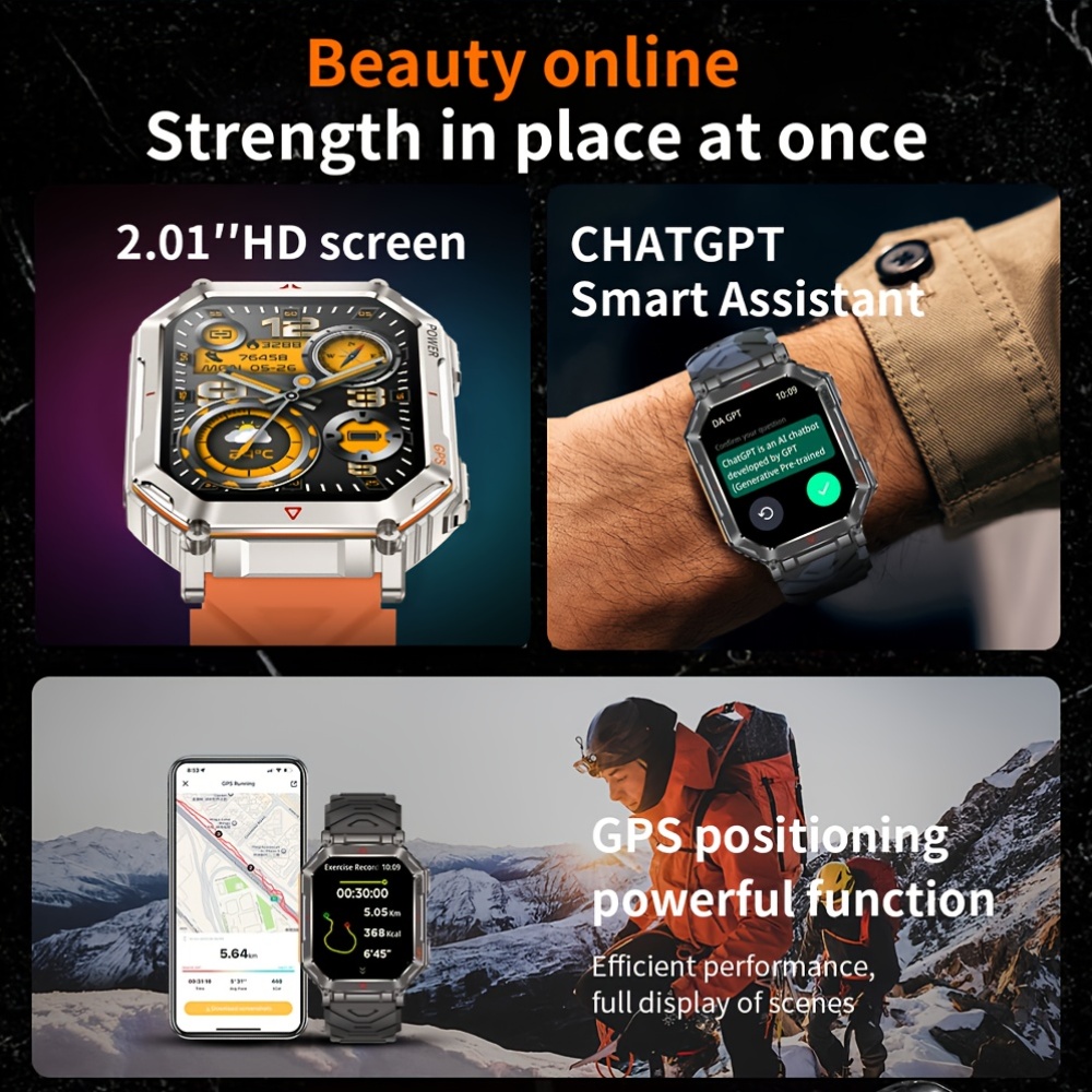 DAORKOW 새로운 군사 야외 스포츠 GPS 스마트  - Smartwatch New Watches 리뷰 및 가격
