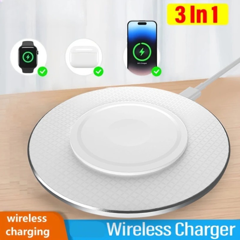 컴팩트 15W 3 in 1 무선 충전 패드 고속 충전  - Smartwatch Phone Watches 리뷰 및 가격
