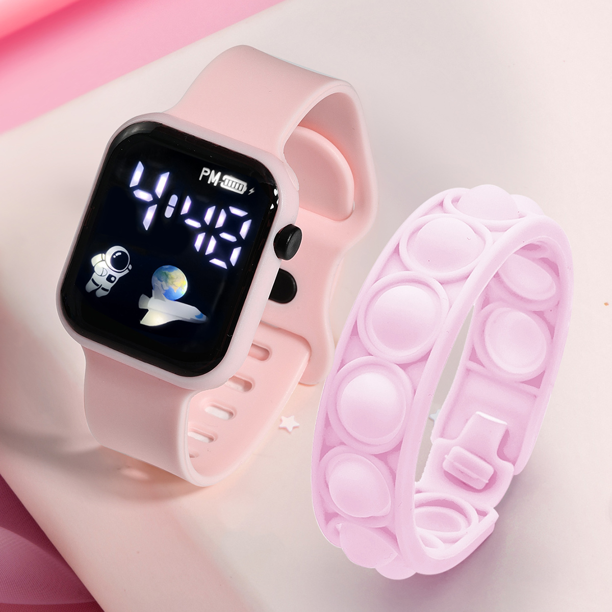 어린이 스마트 워치 팔찌, 심플하고 세련된 학생 야외  - Smartwatch Watches Girls 리뷰 및 가격
